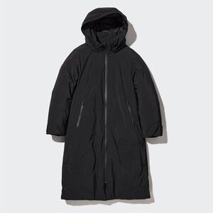 Uniqlo Black Hybrid Down Puffer Coat